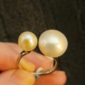 Effy Double Pearl Open Ring BNWT